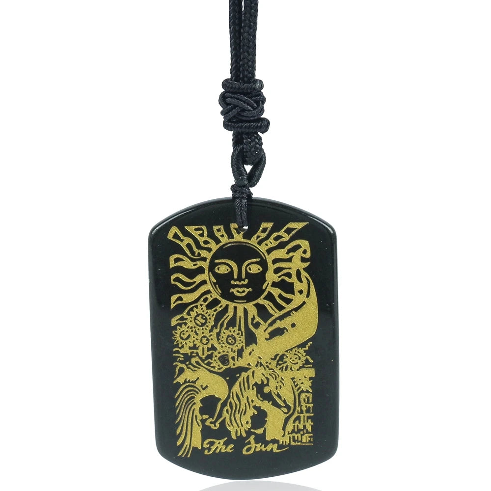 Tarot Black Pendant Necklace