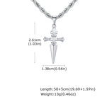 Sword Pendant Necklace — Stainless Steel