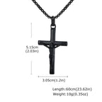 Catholic Cross Pendant Necklace — Stainless Steel
