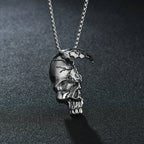 Punk Bull Buffalo Skull Pendant Necklace For Cool Men Women Stainless Steel Long Chain Necklace Party Gift Hip Hop Jewelry