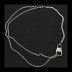 Safety Buckle Double Chain Necklace — SS