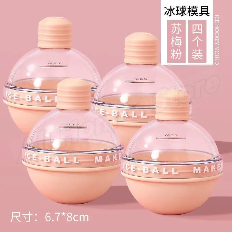 Silicone Ice Ball Maker Hockey Mold Round Reusable Cube Ball Mold Whiskey Cocktail Ice Maker DIY 2026 New Round Ice
