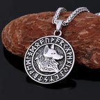 Fenrir Wolf Pendant Necklace — Gold