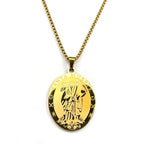 Santa Muerte Grim Reaper Pendant — Gold
