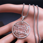 Baphomet Silver Pendant Necklace — Stainless Steel