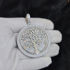 925 Silver VVS Moissanite Family Tree Pendant