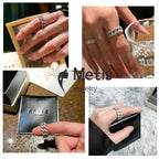 Hip Hop Cuban Link Ring Bling Iced Out 2 Row Full Moissanite Ring Hip Hop Engagement Band Ring 925 Sterling Silver for Women Men
