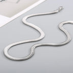 Four-color 6/8mm Chunky Braided Snake Chain Trend Stainless Steel Men Ladies Choker Flat Link Fashion Accessories