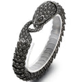 Cool Solid 316L Stainless Steel Snake Body Link Chain Man Bracelet for Men Male Men's Bracelets 8.7" Punk Rock Metal