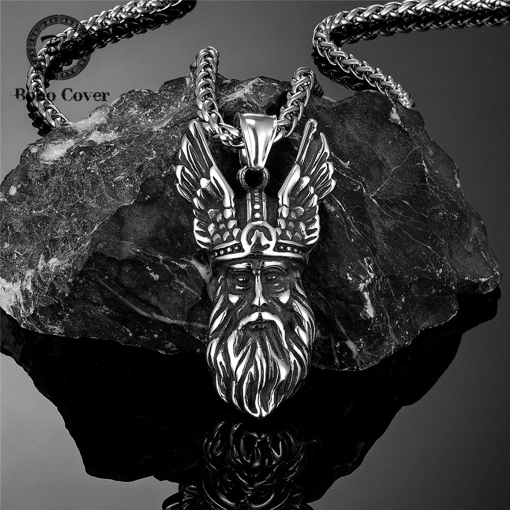 Helm of Awe Viking Amulet Necklace — Stainless Steel