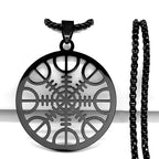 Viking Compass Pendant Necklace — Stainless Steel