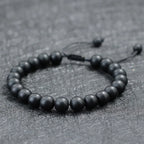 8mm Natural Stone Bracelet For Men Handmade Weaven Thread Braclet Boyfriend Gift Tibetan Buddhist Rosary Beads Braslet