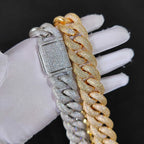 Iced Out Cuban Necklace Stainless Steel 25MM