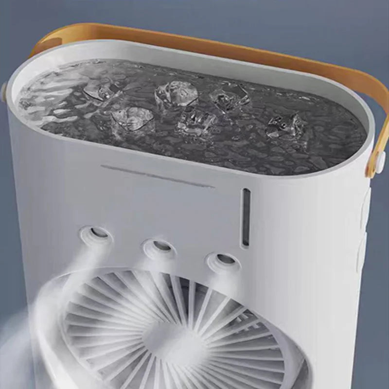 Summer Cool Double-Blade Spray Fan USB Desktop Air Conditioning Fan Office Portable Water-Cooled Mute Spray Fan