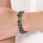 Gothic Man Bracelet Cool 14MM Wide Stainless Steel Snake Body Chain Bracelets for Men Biker Jewelry Charms for Boys