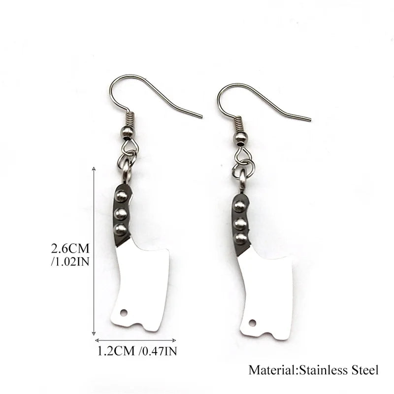 Sword Steel Earrings Gothic Cute Knife Funny Halloween