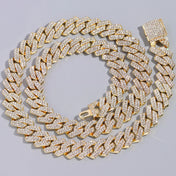 Iced Out Stainless Steel Cuban Chain 14MM