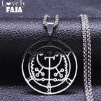 Satan Seal Silver Chain Necklace — Stainless Steel