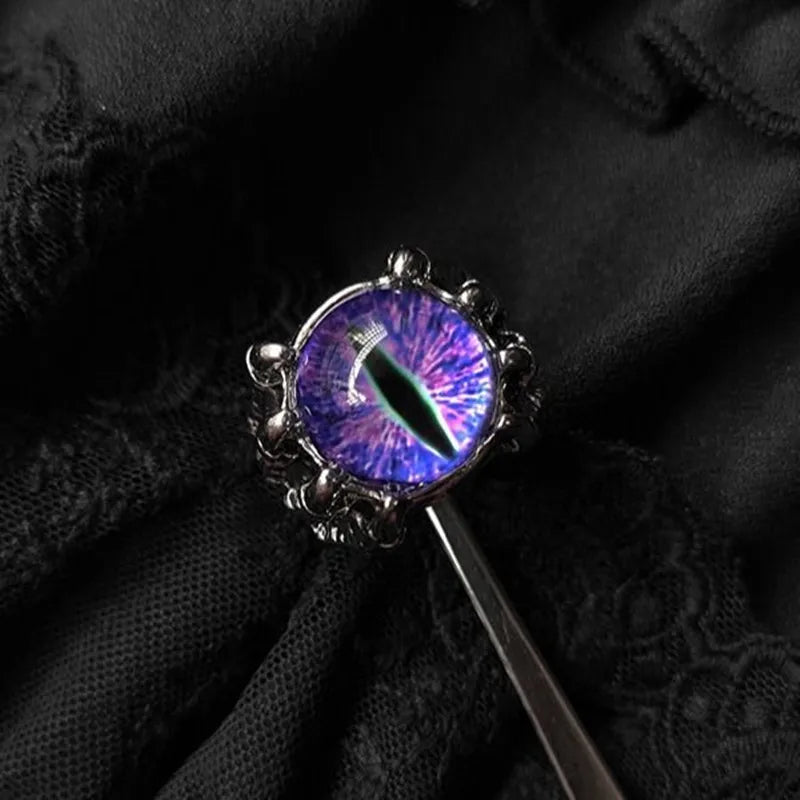 Demon Eye Steel Ring Skeleton Trendsetter Single