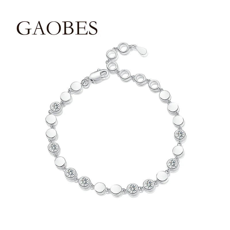 Luxury Solid Platinum PT950 White Diamond Bracelet Women's Light Luxury Exquisite Bracelet