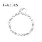 Luxury Solid Platinum PT950 White Diamond Bracelet Women's Light Luxury Exquisite Bracelet