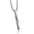 Silver Minimal Spiral Pendant Necklace Stainless