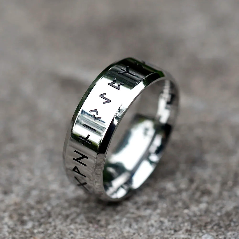 Viking Odin Rune Letter Ring — Stainless Steel