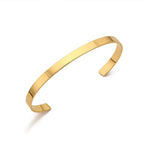 Minimalist Skeleton Cuff Bracelet — Stainless Steel