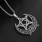 Stainless Steel Solomon Flower of Life Chakra Spirituality Necklace Archangel Sacred Geometry Metatron Pendant Jewelry Men Women