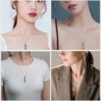 Capsules Pendant Necklace Strong Titanium Steel Openable Pill Case Necklace Gift for Men Women Long Chain Jewelry