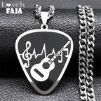 Guitar Pick Musical Pendant — Stainless