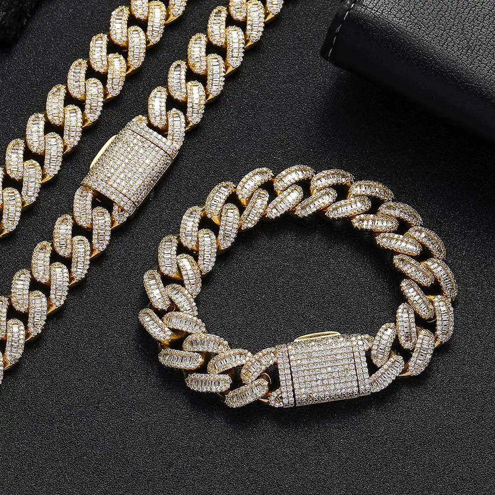 Iced Out Cuban Necklace Stainless Steel 15MM
