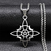 Wicca Celtic Knot Triple Moon Goddess Necklace Stainless Steel Gold Color Witch Amulet Chain Necklaces Pagan Jewelry