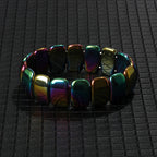 Hematite Therapy Stretch Bracelet — Mixed Metal
