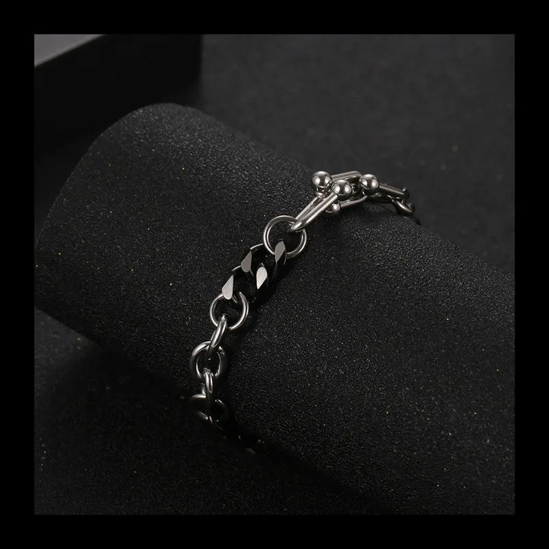 Horseshoe Buckle Bracelet — Black