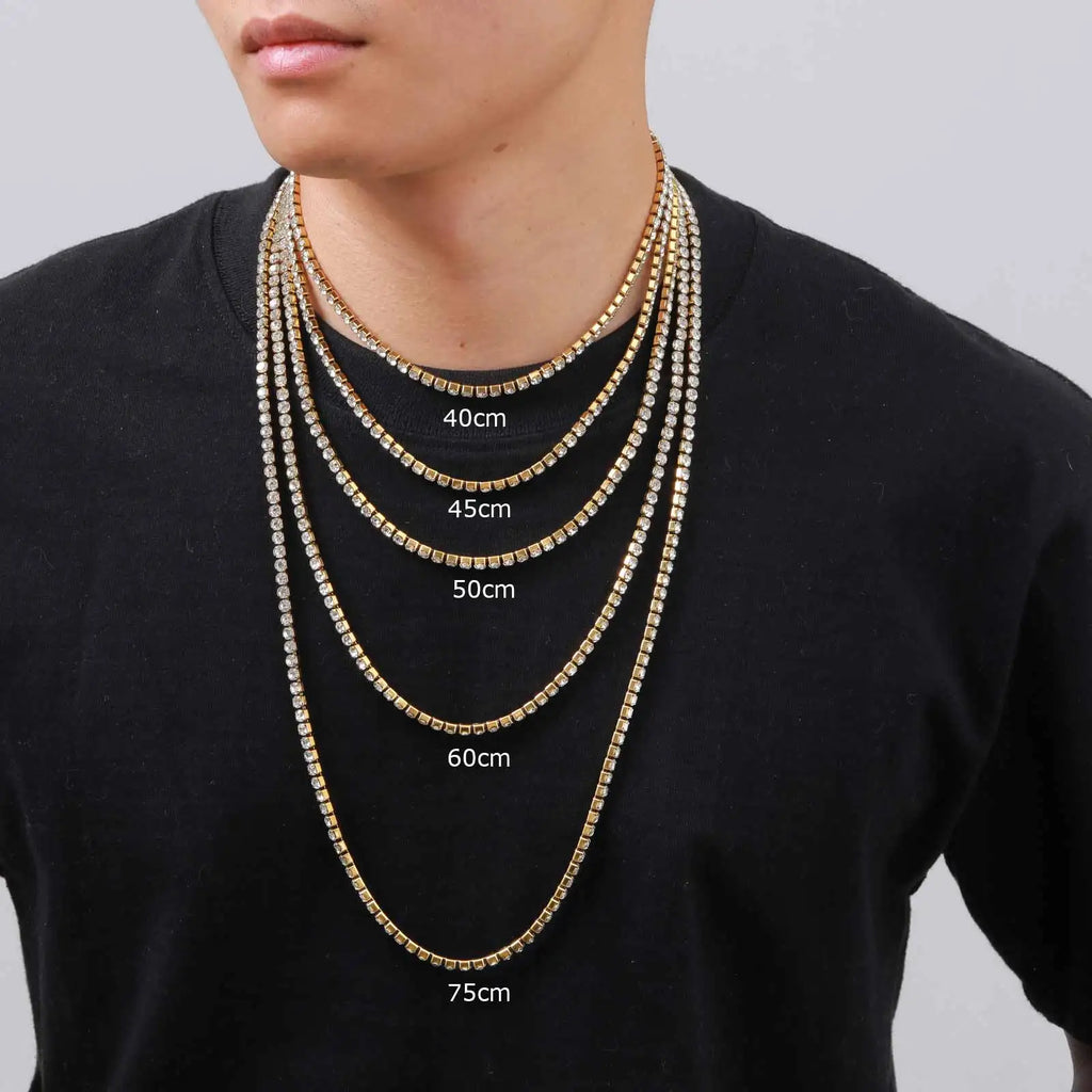 Iced Out Tennis Chain 4mm — Stainless