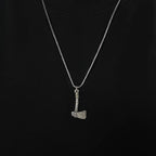 925 Sterling Silver Nordic Viking Axe Pendant Necklace Antiqued Retro Punk Celtic Trendy Male Boy Amulet Jewelry Gifts