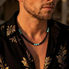 Turquoise Beaded Stone Collar Necklace