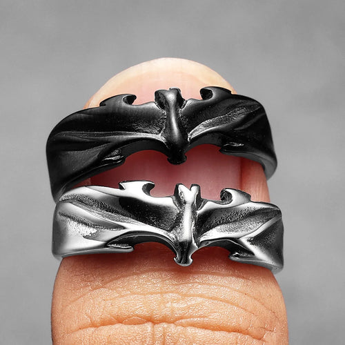 Bat Ring Black — Stainless Steel