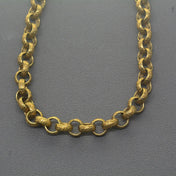 Viking Punk Biker Brass 8 mm Circle Rolo Link Leopard Skin Pattern Necklace Wallet Jean Pocket Watch Chain DIY