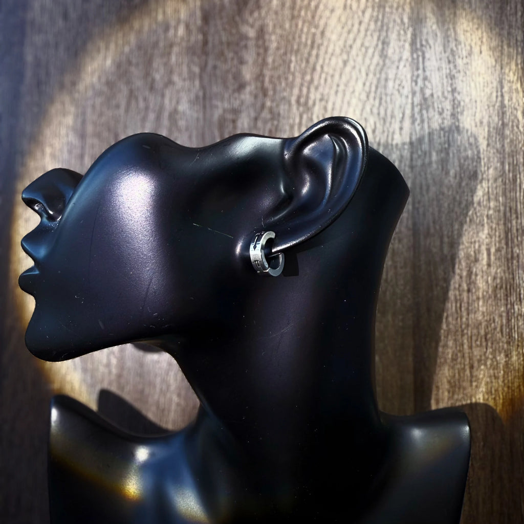 Retro Cross Non Pierced Ear Clips For Men Women Stainless Steel Clip On Earrings Punk Gothic Rock Hiphop Unisex Jewelry