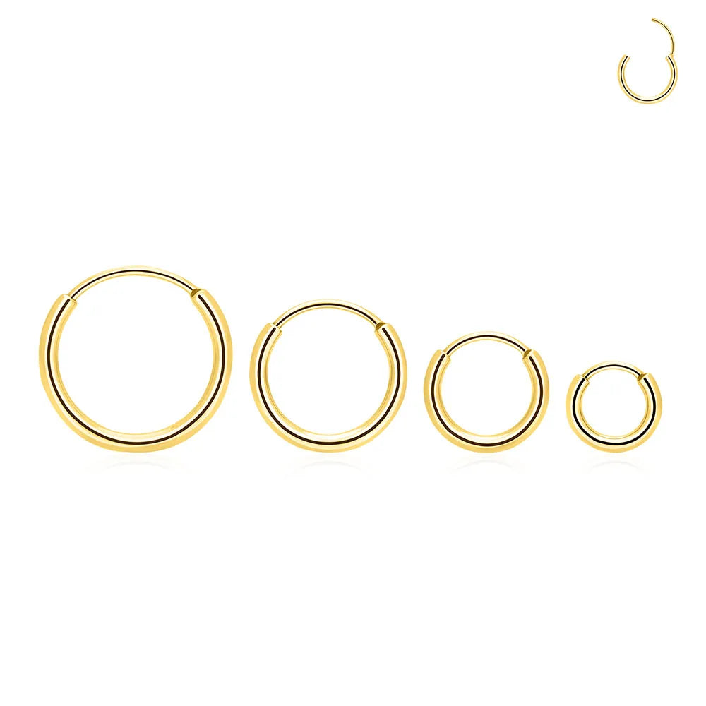 G23 Titanium Open Circle Earrings Cool Air Personality Open Men's And Women's Fashion Tragus Piercing Jewelry Simple Earrings
