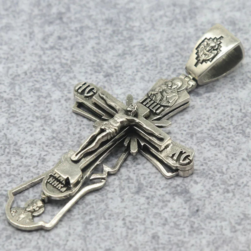 Orthodox Cross Stainless Steel Pendant Necklace