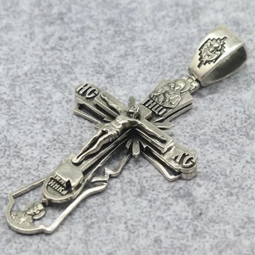 Orthodox Cross Stainless Steel Pendant Necklace
