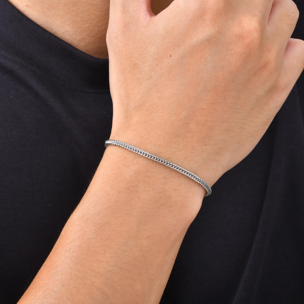 Minimalist Foxtail Chain Bracelet — Stainless Steel