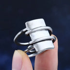 Viking Hammer Geometric Band Ring for Men — Stainless Steel