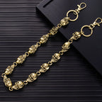 Skull Keychain Wallet Chain — Two-Tone Gothic Biker Pants Chain