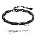 Gold Bar Link Chain Bracelet — Stainless Steel