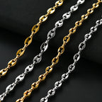 Two-Tone Chain Necklace — Stainless Steel Choker