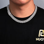 Iced Out Cuban Chain Necklace Stainless Steel 13MM